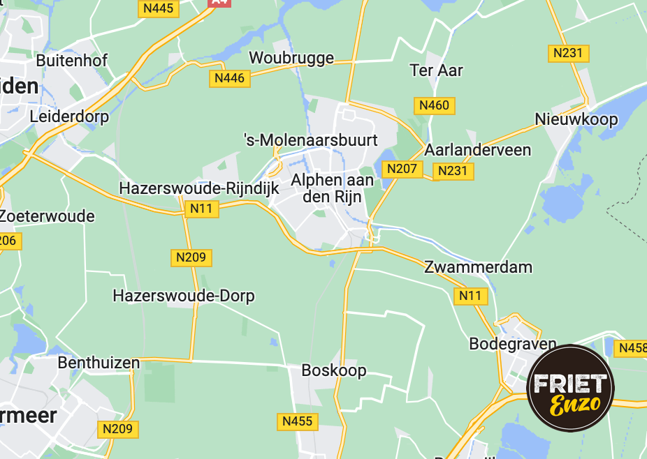 kaart patatwagen alphen aan de rijn