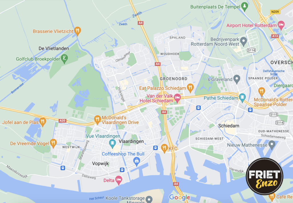 kaart schiedam vlaardingen