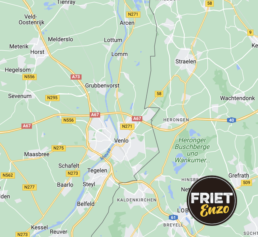 kaart voor frietwagen in venlo